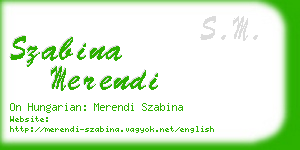 szabina merendi business card